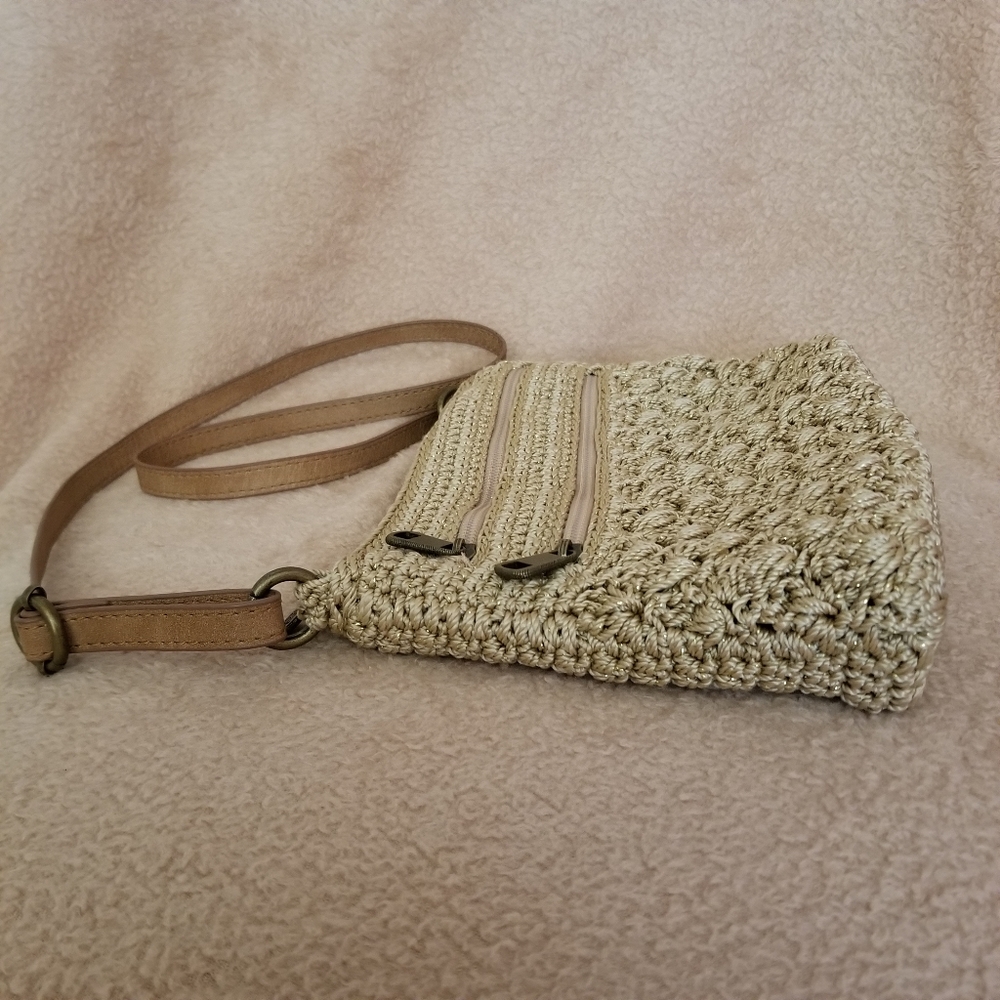 The Sak Reseda Mini Crochet Crossbody Bag | Bamboo Sparkle Malia Weave - Picture 2 of 12